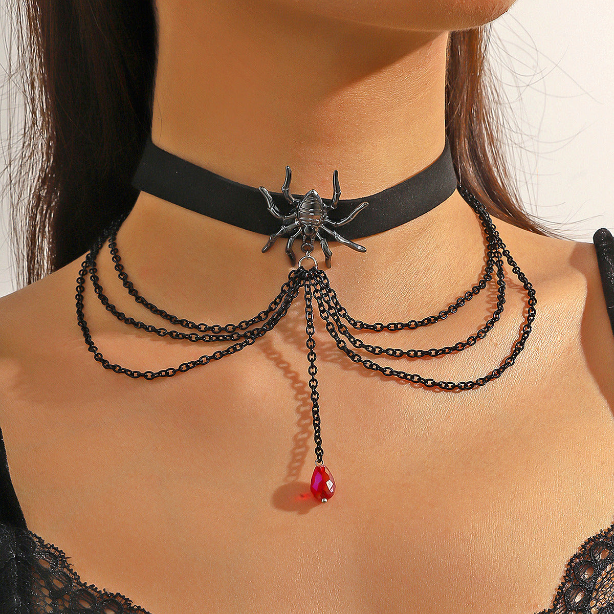 Collana di Halloween Pipistrello Fantasma Teschio Ciondolo Zucca Ragno Accessori