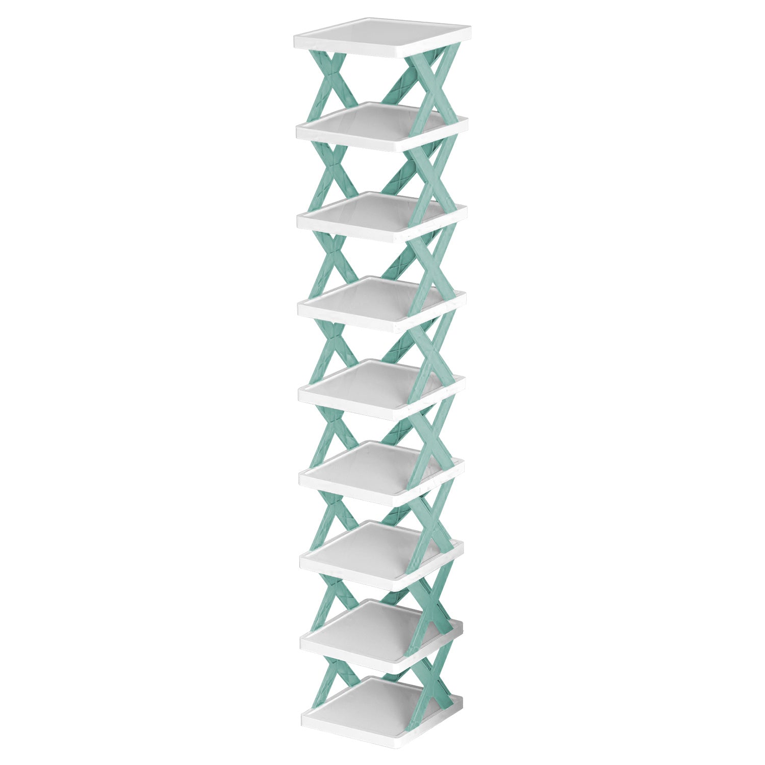 1Pc 9Tier Narrow Entryway Shoe Rack