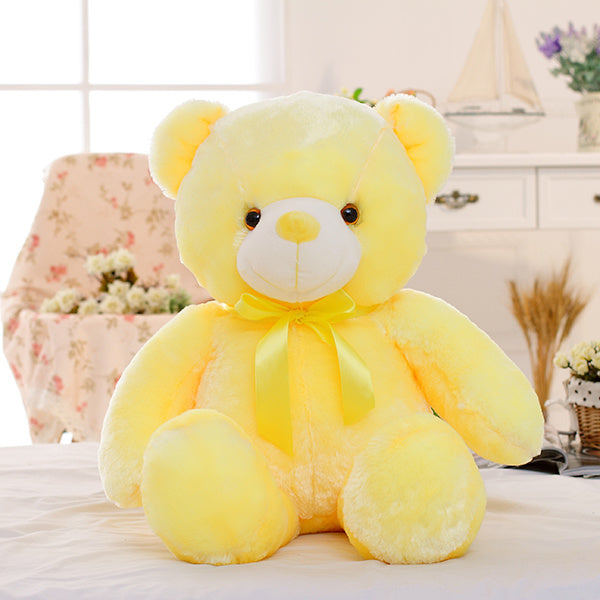 Creative Light Up LED Teddy Bear With Christmas Gift For Kids Pillow