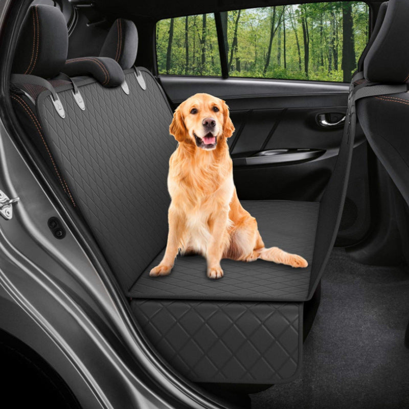 Pet Carrier Hammock Safety Protector Car Rear Back Seat Mat With Zipper And Pocket For Travel