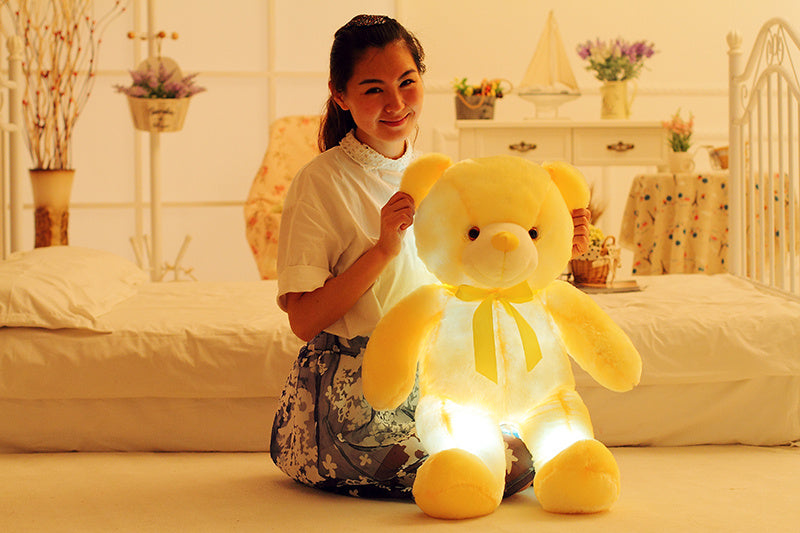 Creative Light Up LED Teddy Bear With Christmas Gift For Kids Pillow
