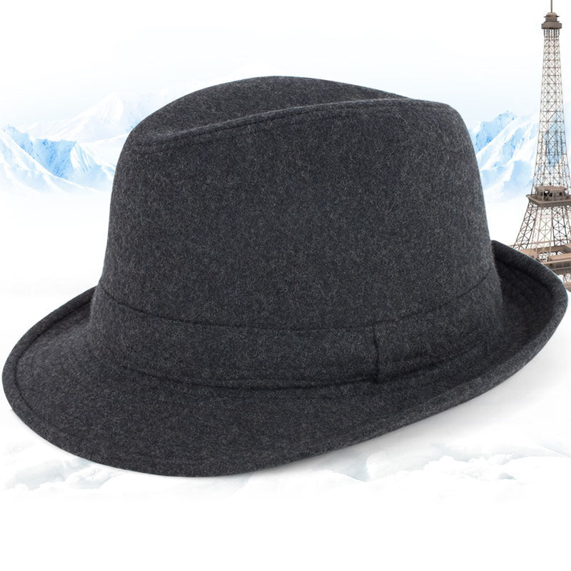 Autumn And Winter Men's Top Hat Woolen Hats