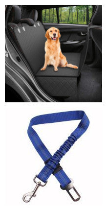 Pet Carrier Hammock Safety Protector Car Rear Back Seat Mat With Zipper And Pocket For Travel