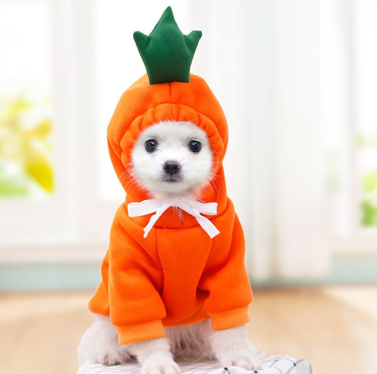Dog Hoodies Winter Warm Fleece Pet Clothing Outfit