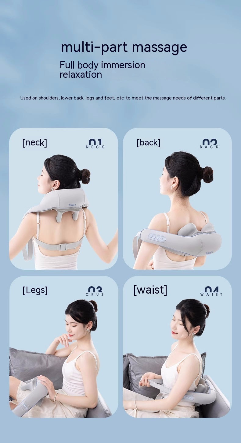 Cervical Oblique Muscle Massager Shoulder Hot Compress Rechargeable Massage Shawl Neck