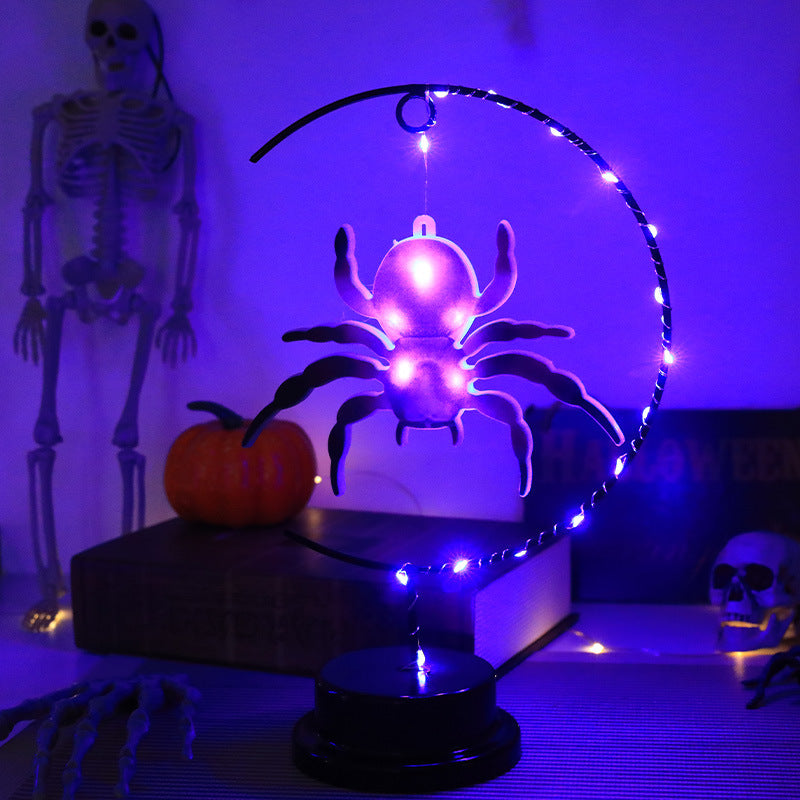 Lampada decorativa da modellazione in ferro battuto a LED per Halloween, lampada decorativa per atmosfera