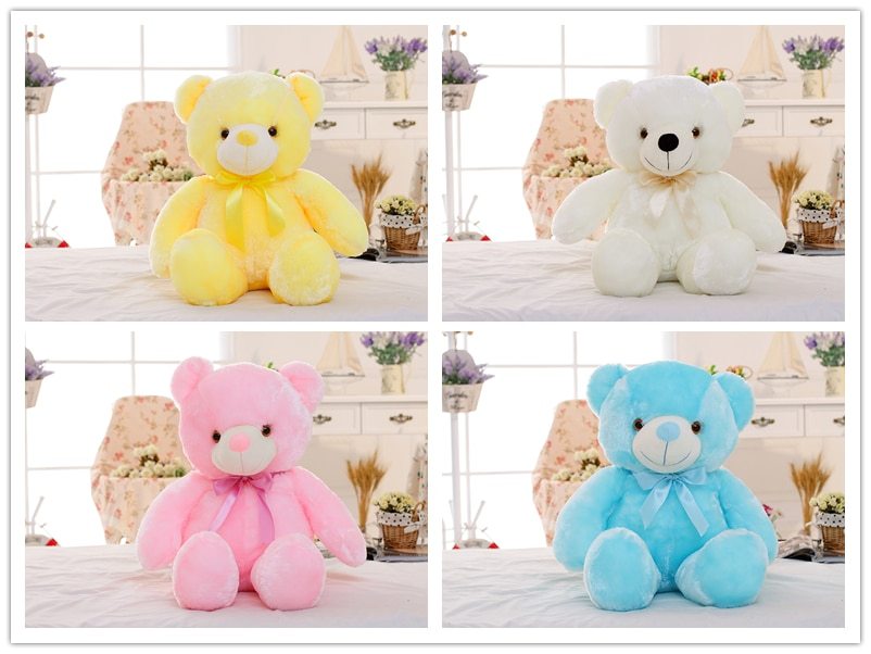 Creative Light Up LED Teddy Bear With Christmas Gift For Kids Pillow