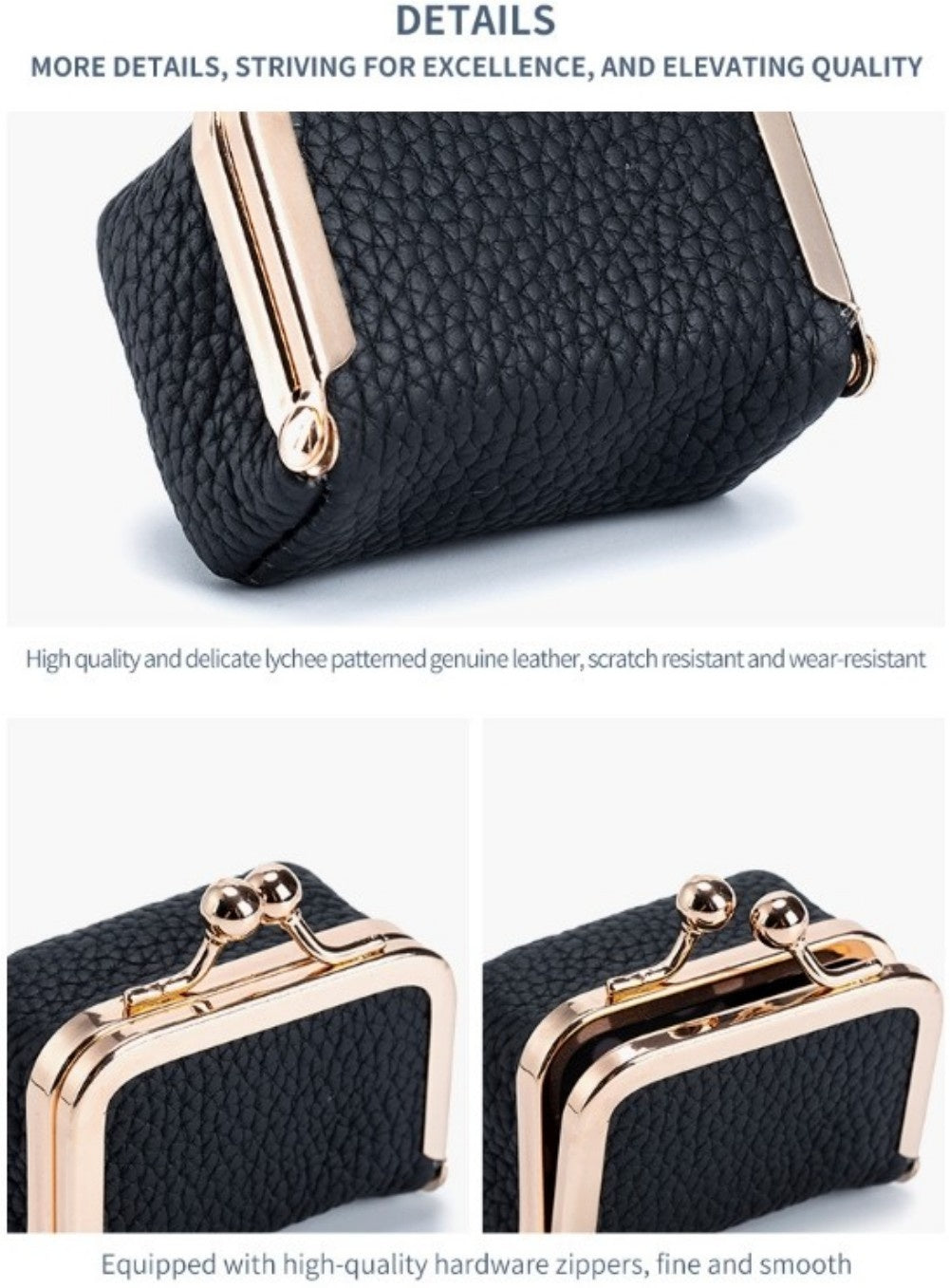 Portable Vintage Style Genuine Leather Coin Purse