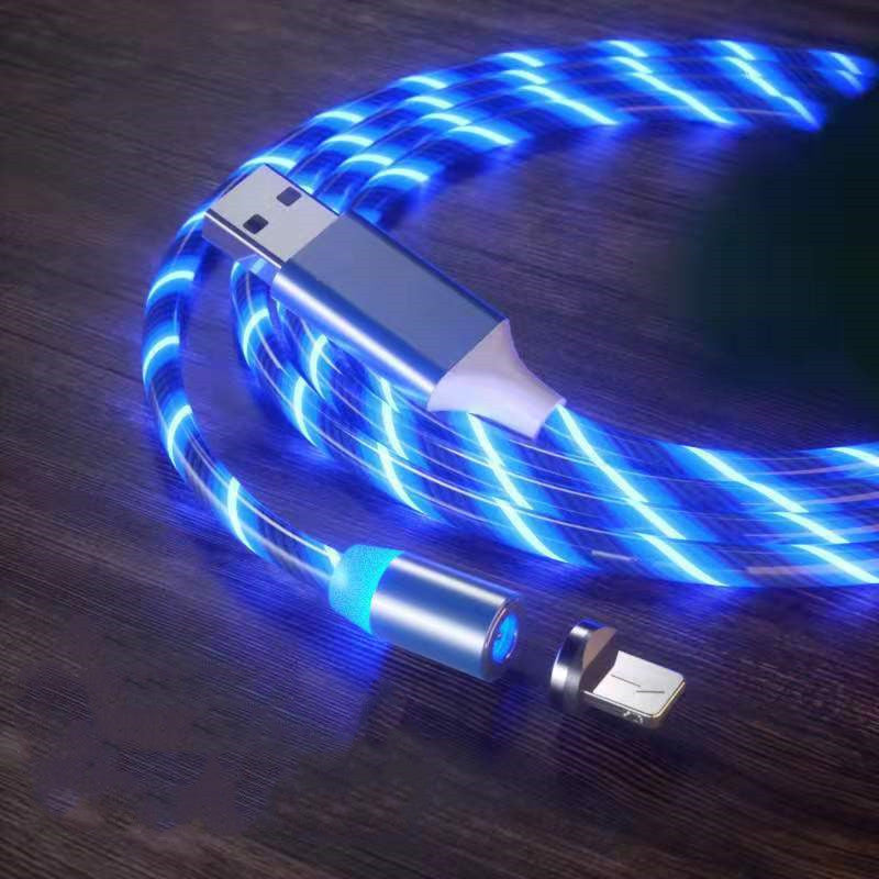 Cavo Micro USB con illuminazione a ricarica rapida magnetica Cavo di ricarica magnetica a LED Cavo di tipo C