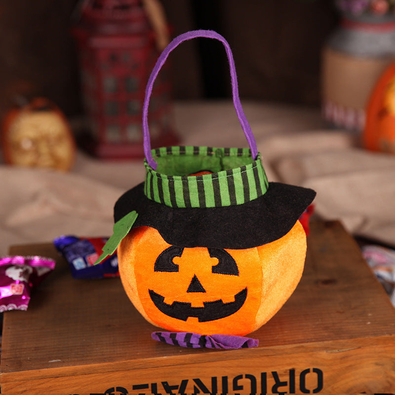 Graziosa borsa di caramelle a forma di zucca di Halloween - Cesto regalo per bambini e accessorio per cosplay
