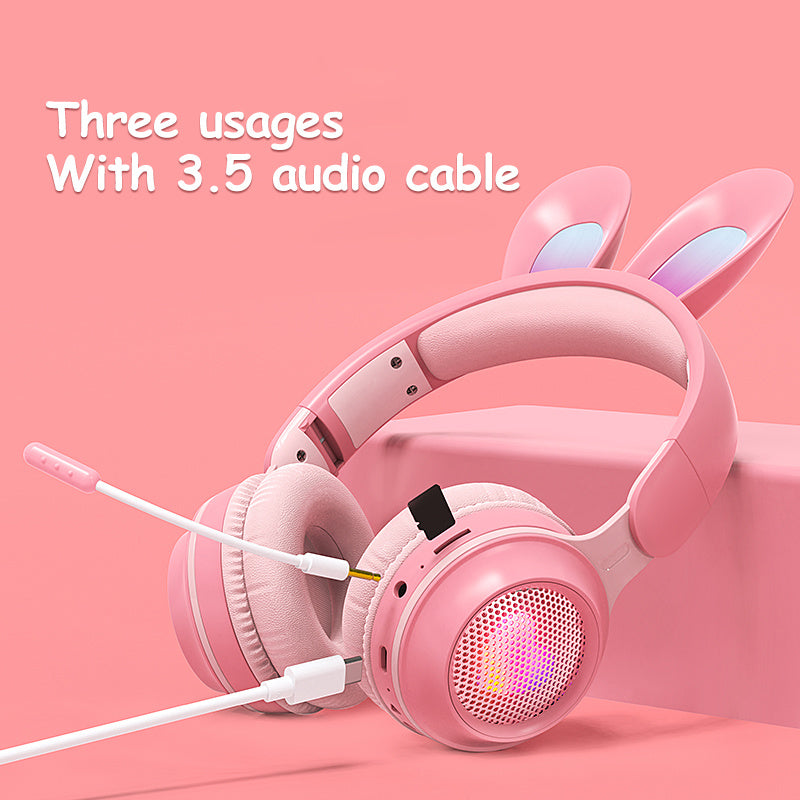 LED Rabbit Ear Wireless Headphones