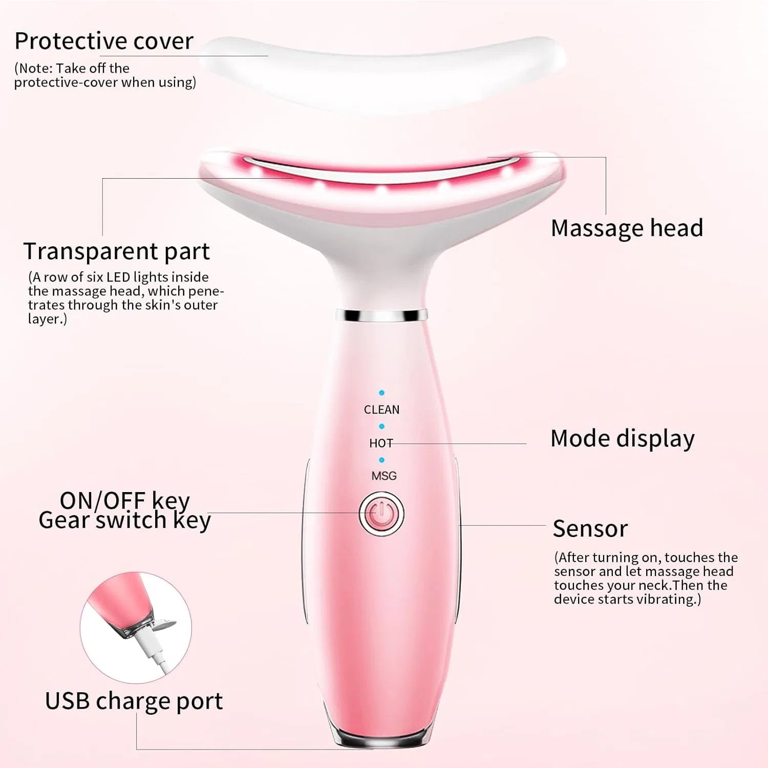 Skin Care Face Massage Tool With 3-in-1 Facial Massager