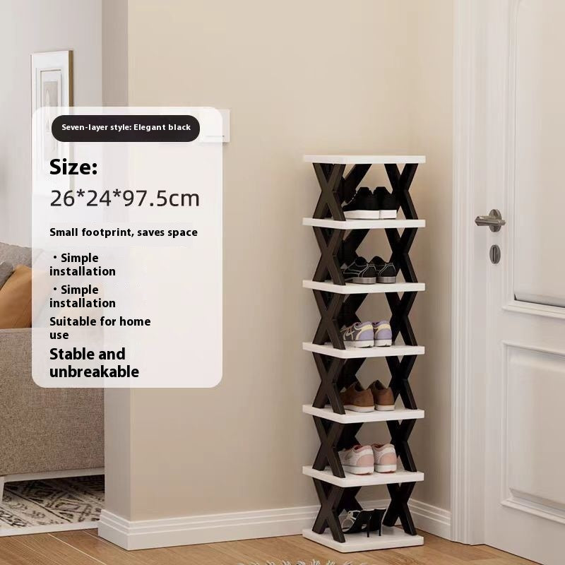 Dust-proof Door Narrow Folding Shoe Rack For Small Office Dormitory