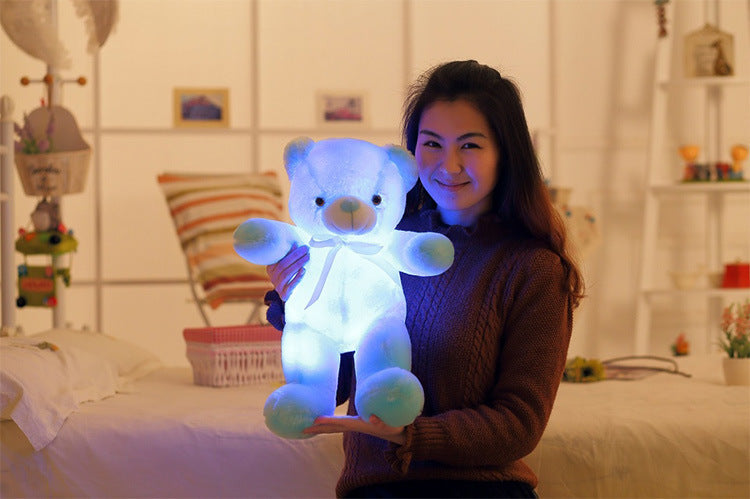 Creative Light Up LED Teddy Bear With Christmas Gift For Kids Pillow