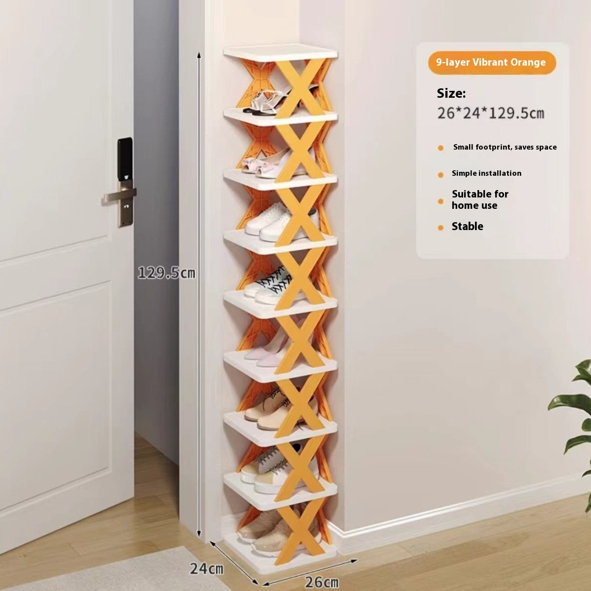 Dust-proof Door Narrow Folding Shoe Rack For Small Office Dormitory