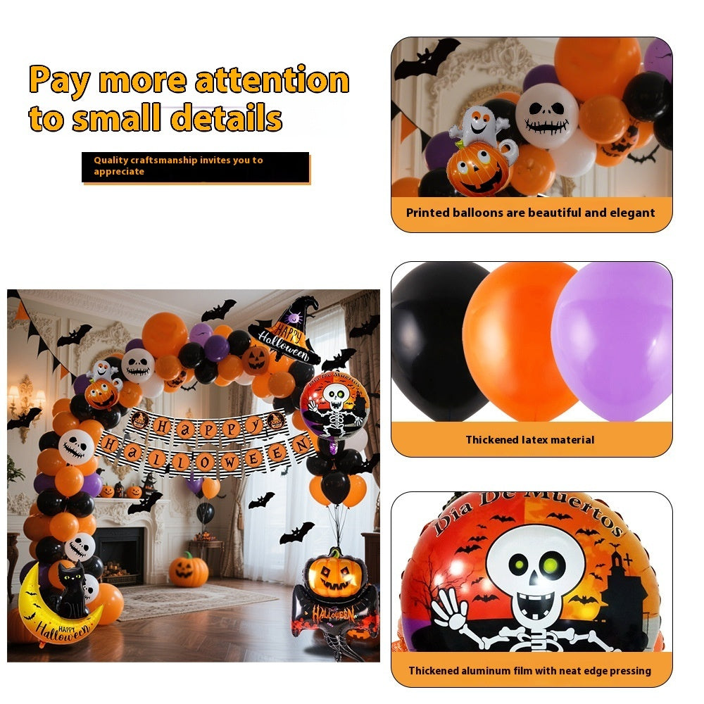 Set di palloncini con bandiera da appendere per Halloween, decorazioni per feste
