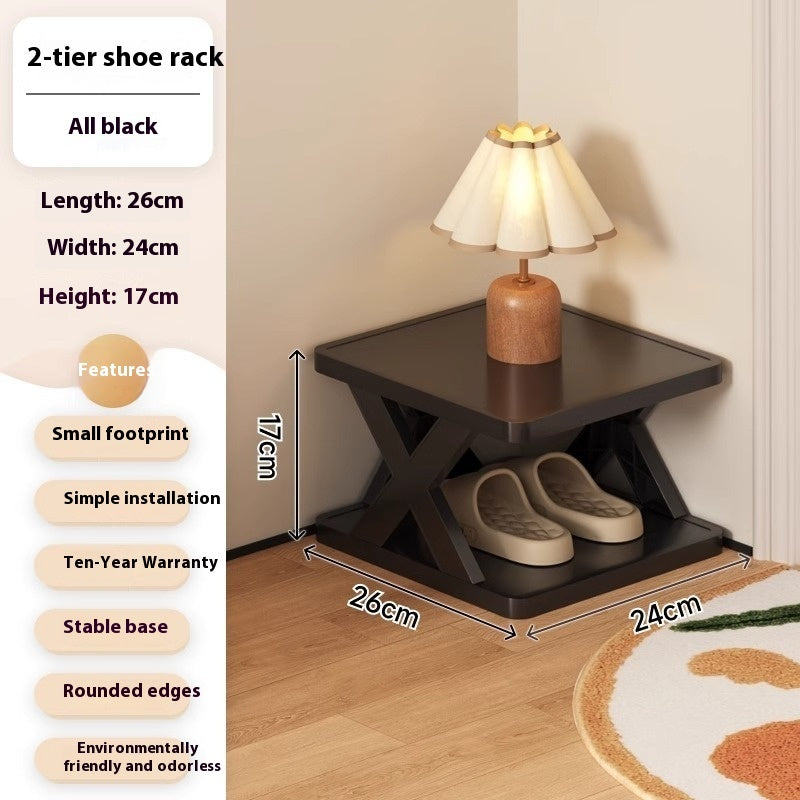 Dust-proof Door Narrow Folding Shoe Rack For Small Office Dormitory