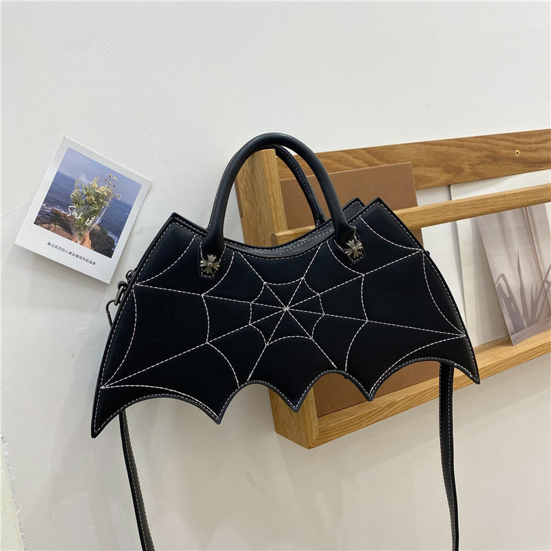 Borsa a tracolla a forma di ragnatela di Halloween – Borsa in stile Batgirl