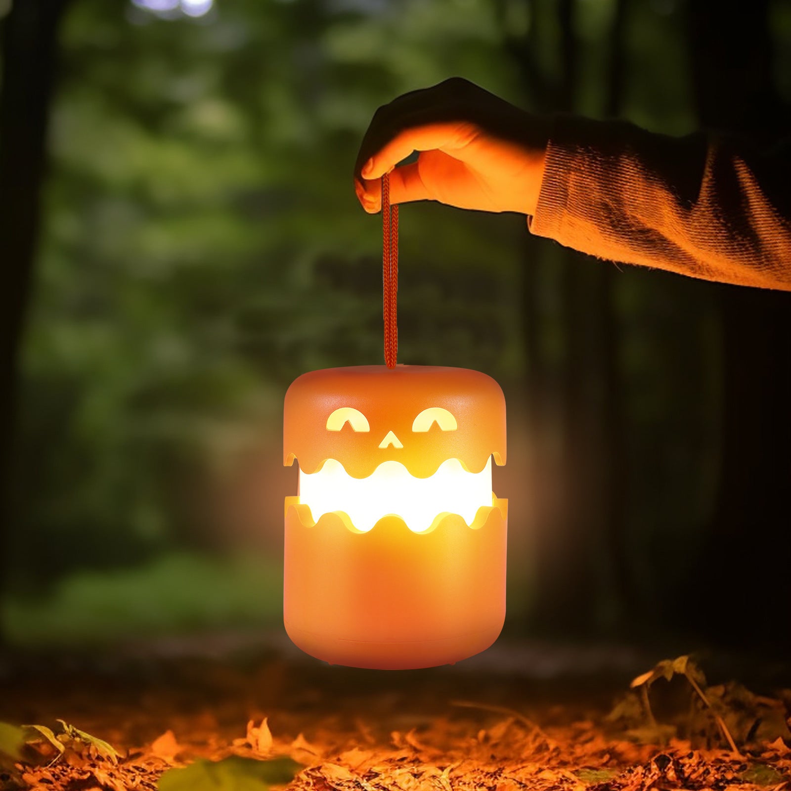 Lampada da notte portatile pieghevole a forma di zucca di Halloween