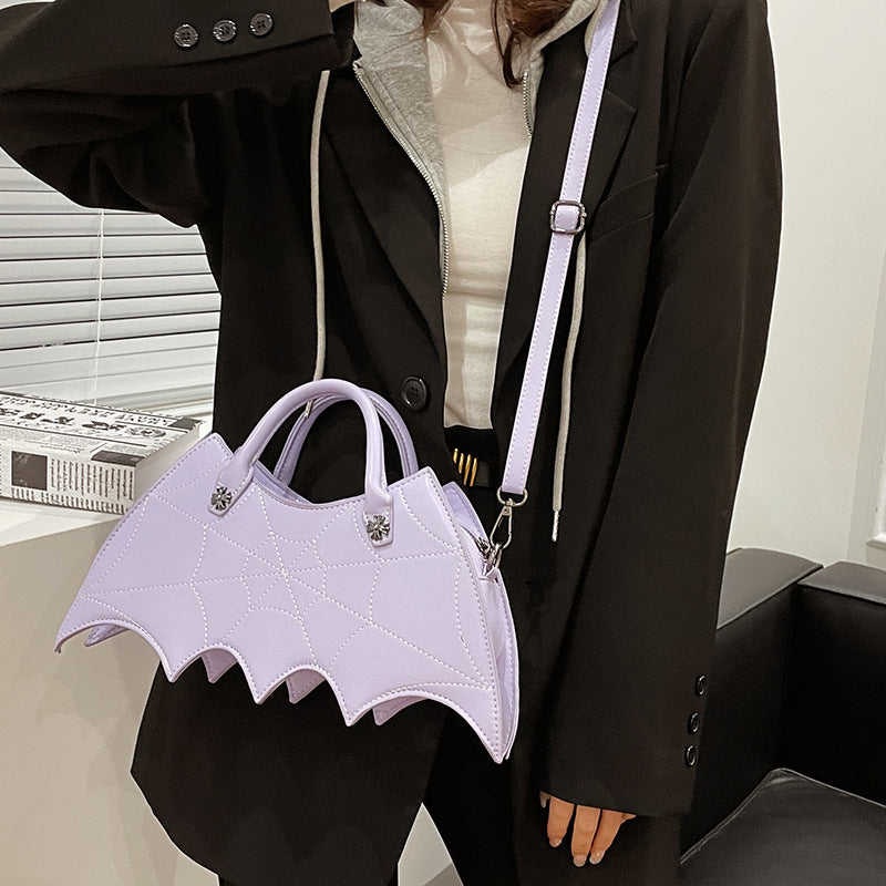 Borsa a tracolla a forma di ragnatela di Halloween – Borsa in stile Batgirl