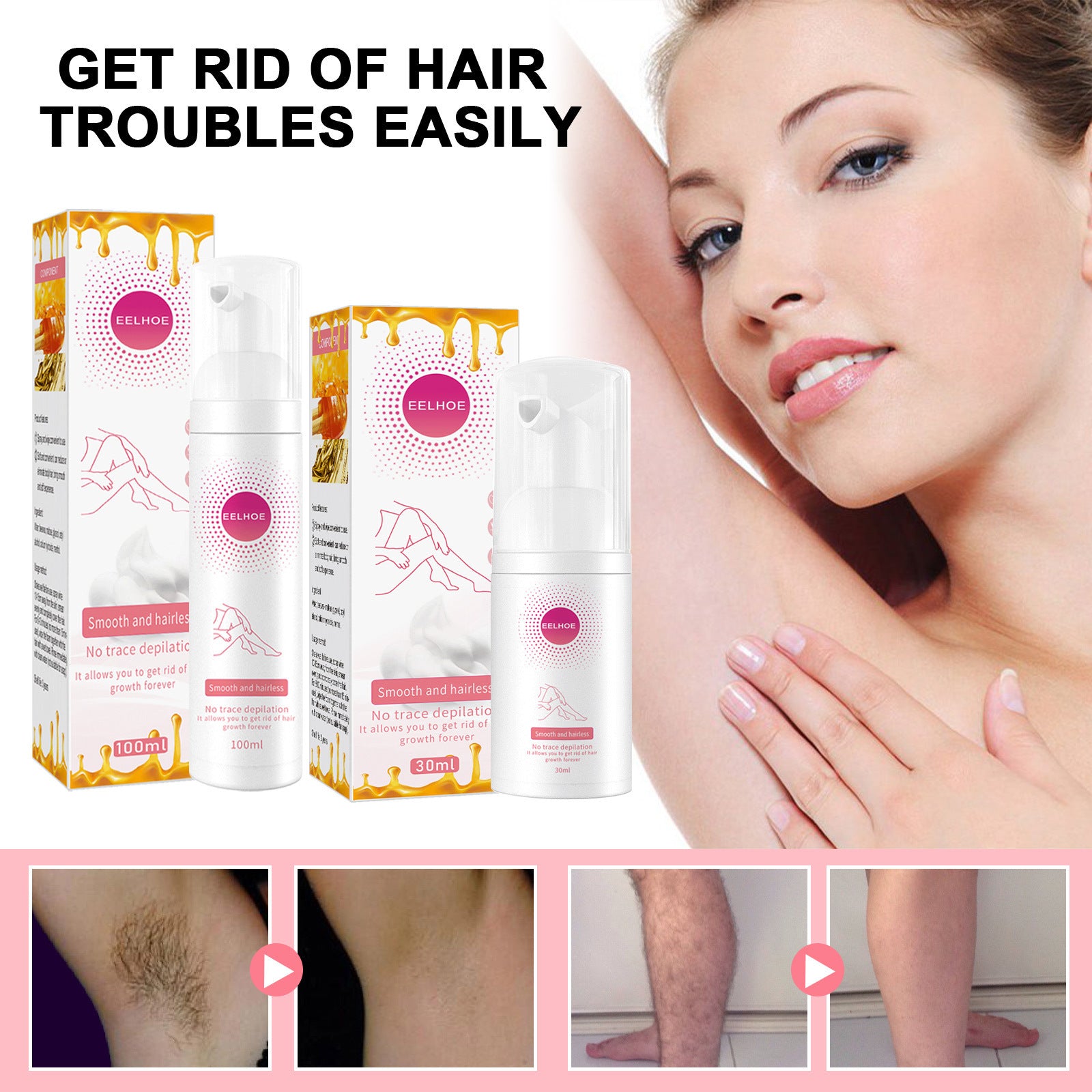 30ml & 100ml Hair Removal Spray