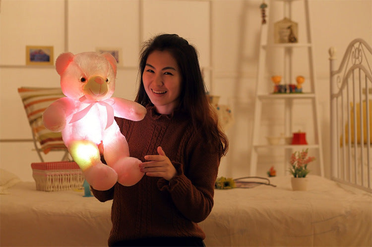 Creative Light Up LED Teddy Bear With Christmas Gift For Kids Pillow