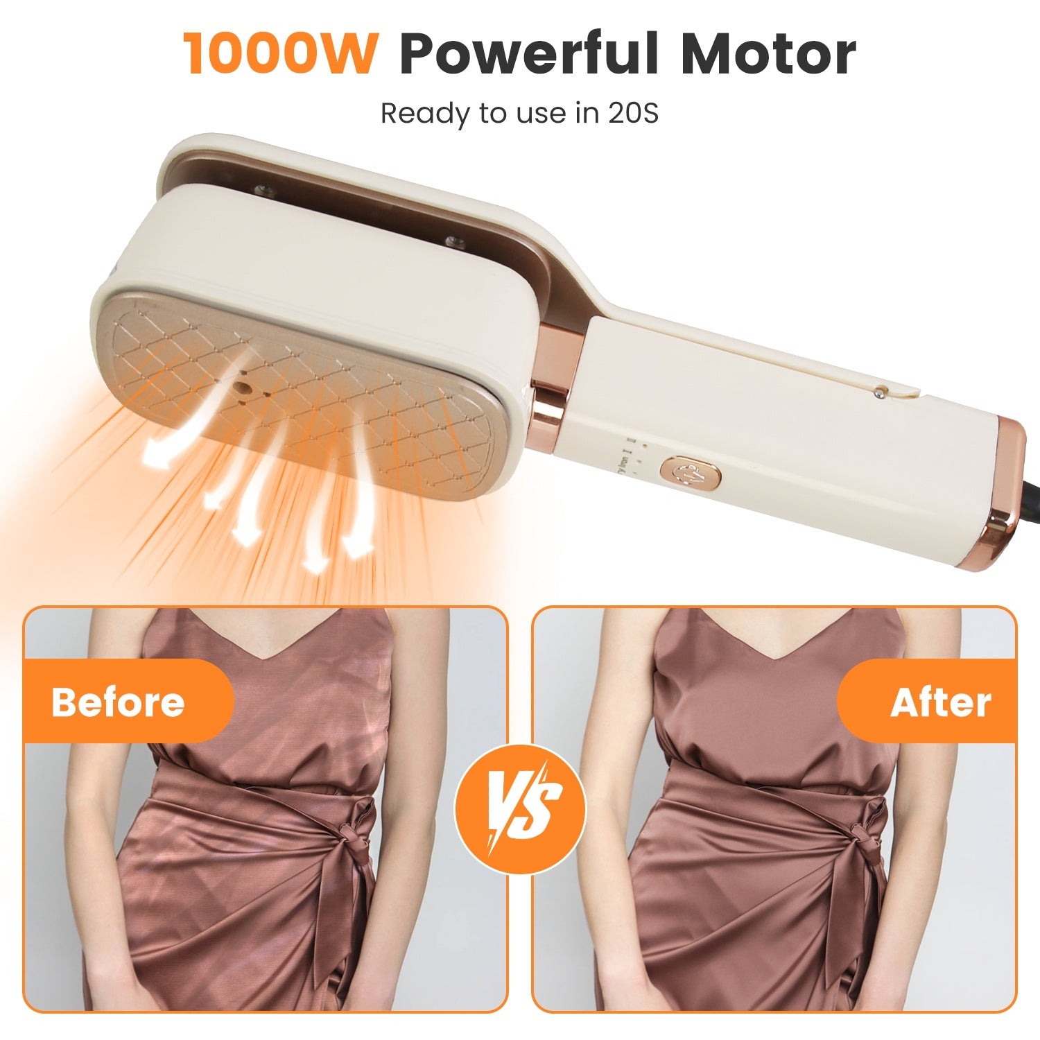 3 In 1 Travel Steamer For Clothes With 180 Degree Flip Head