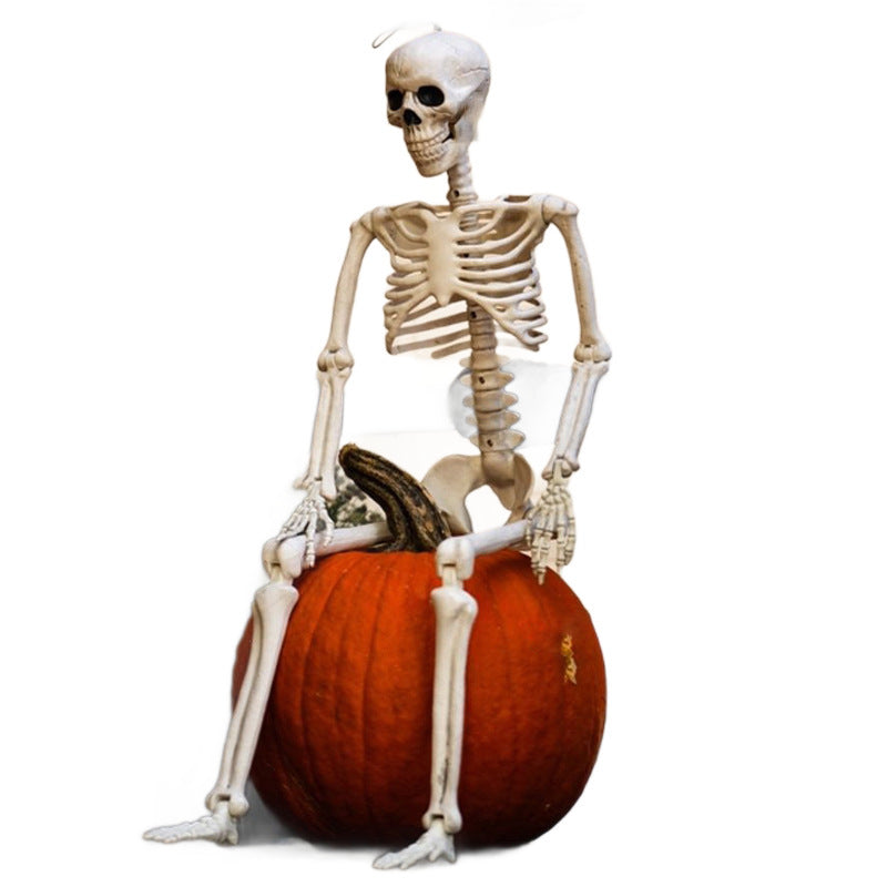 Halloween Movable Joint Skeleton Plastic Model 90cm Party Outdoor Decoration Props