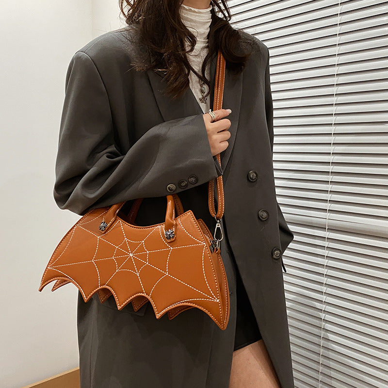 Borsa a tracolla a forma di ragnatela di Halloween – Borsa in stile Batgirl