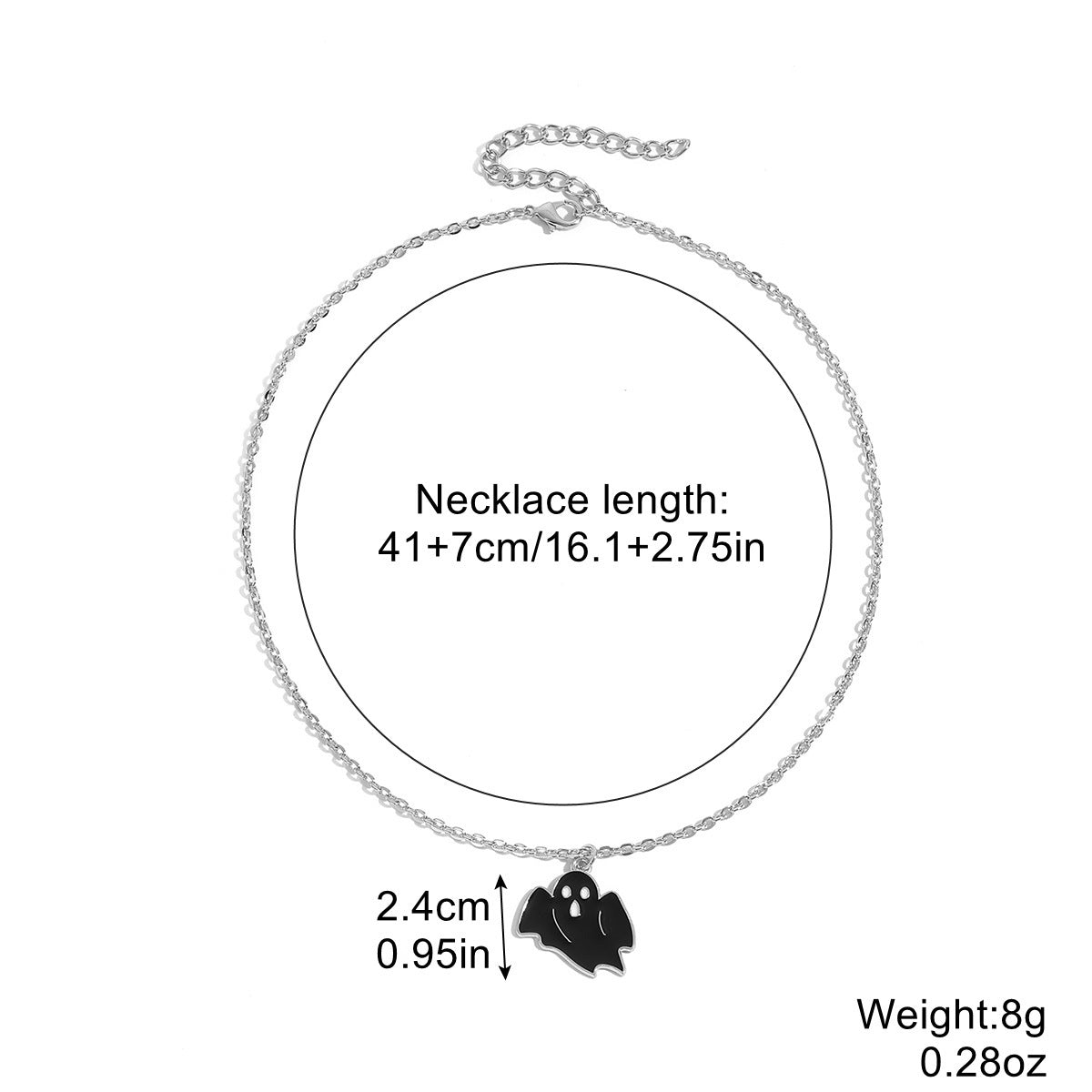 Collana di Halloween Pipistrello Fantasma Teschio Ciondolo Zucca Ragno Accessori