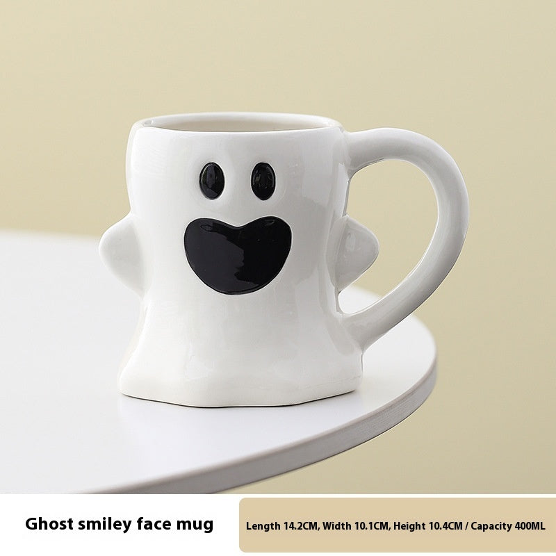 Tazza in ceramica di Halloween con simpatica zucca fantasma