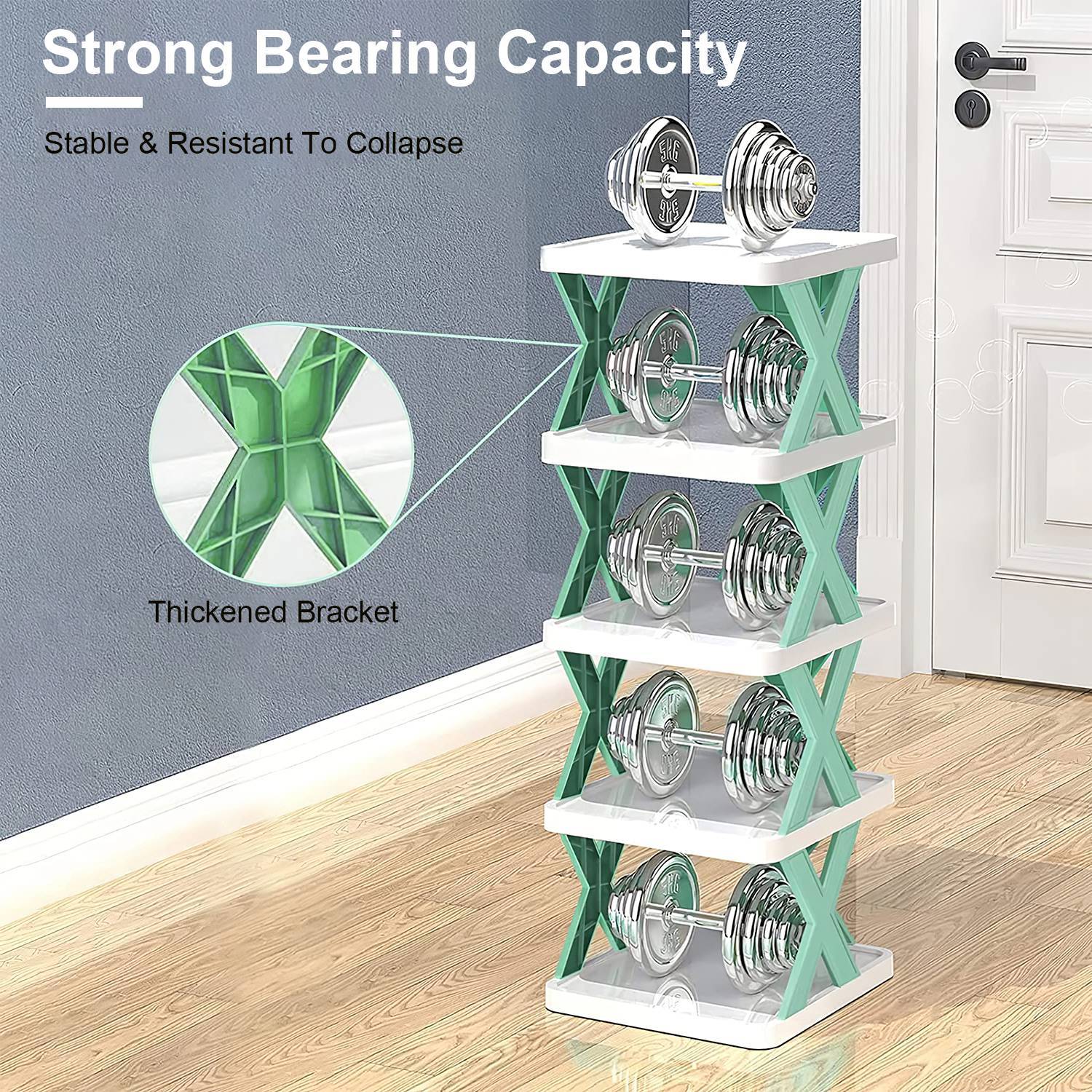 1Pc 9Tier Narrow Entryway Shoe Rack