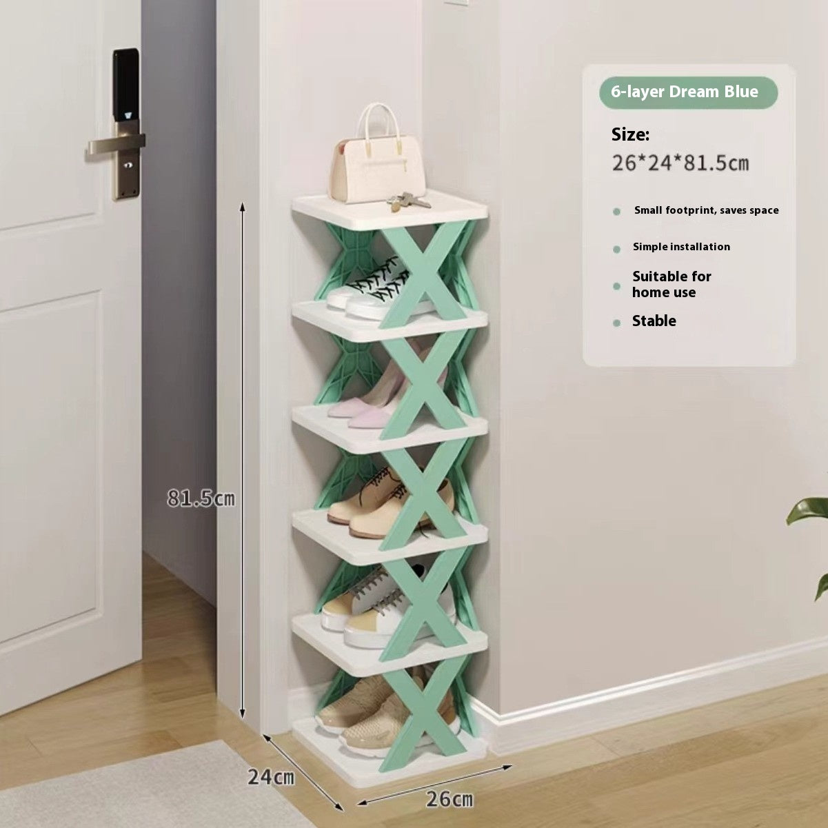 Dust-proof Door Narrow Folding Shoe Rack For Small Office Dormitory