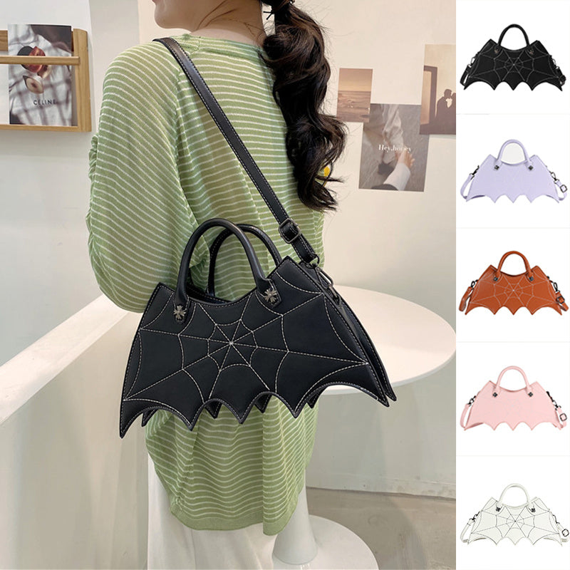 Borsa a tracolla a forma di ragnatela di Halloween – Borsa in stile Batgirl