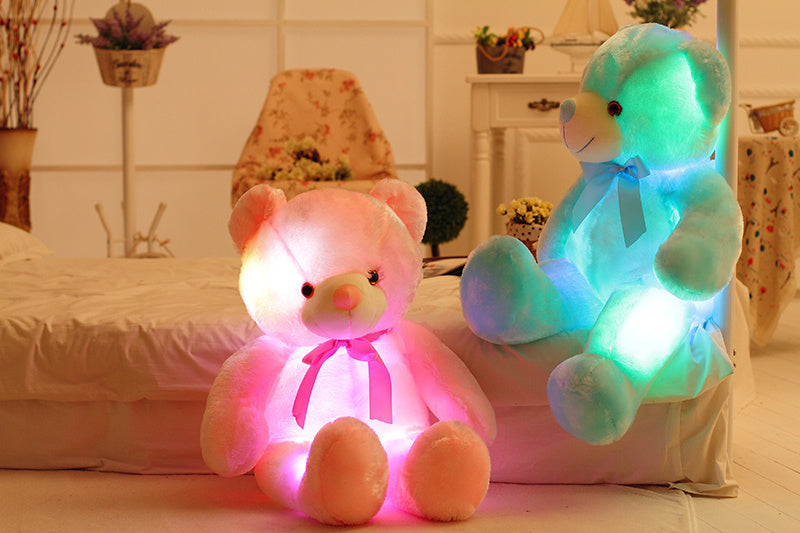 Creative Light Up LED Teddy Bear With Christmas Gift For Kids Pillow