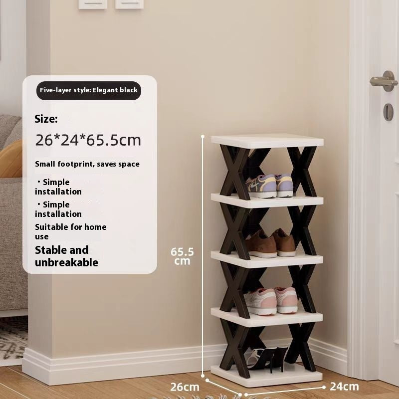 Dust-proof Door Narrow Folding Shoe Rack For Small Office Dormitory