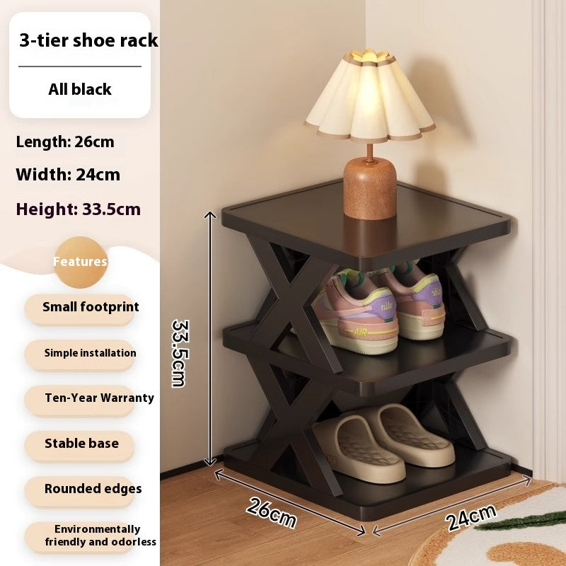 Dust-proof Door Narrow Folding Shoe Rack For Small Office Dormitory