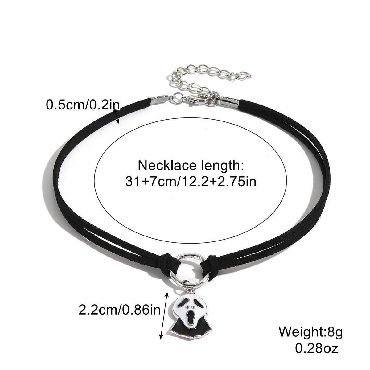 Collana di Halloween Pipistrello Fantasma Teschio Ciondolo Zucca Ragno Accessori