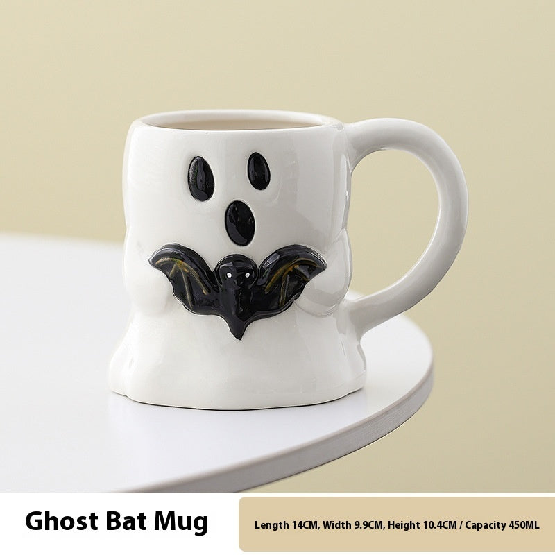 Tazza in ceramica di Halloween con simpatica zucca fantasma