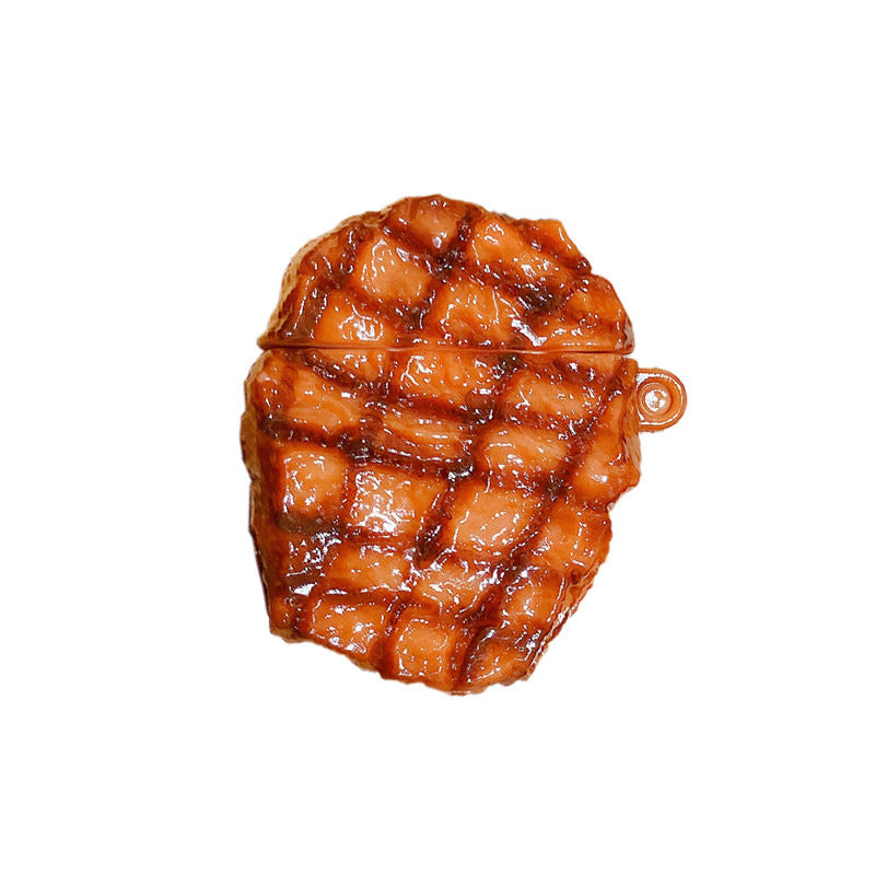 Custodia per auricolari in silicone 3D a forma di croissant per Apple Airpods 1 e 2