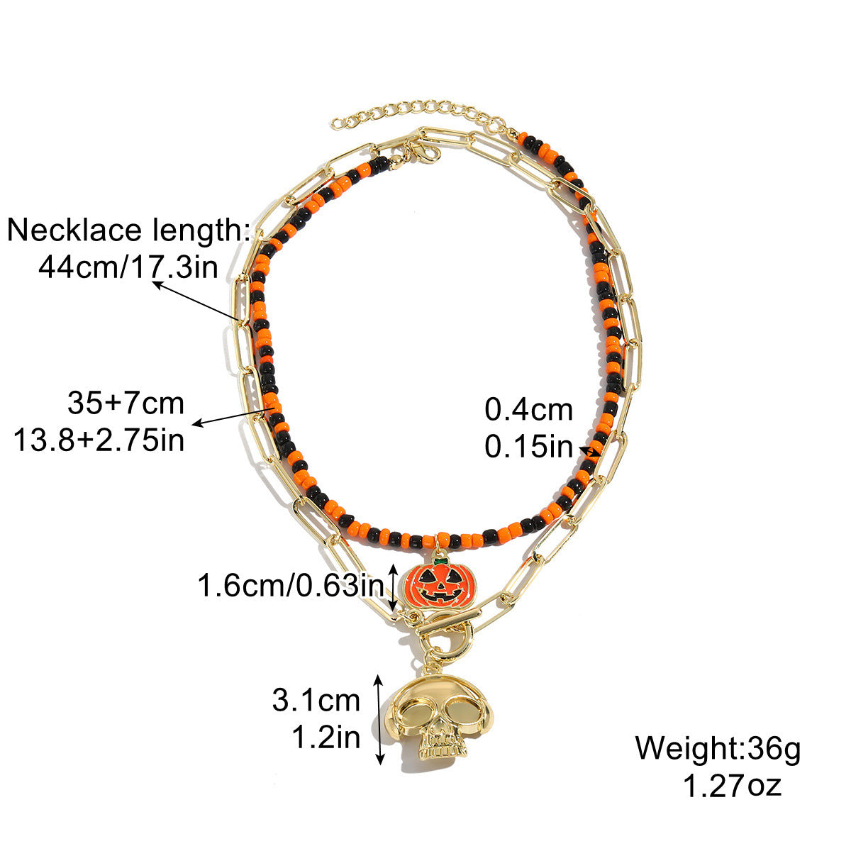 Collana di Halloween Pipistrello Fantasma Teschio Ciondolo Zucca Ragno Accessori