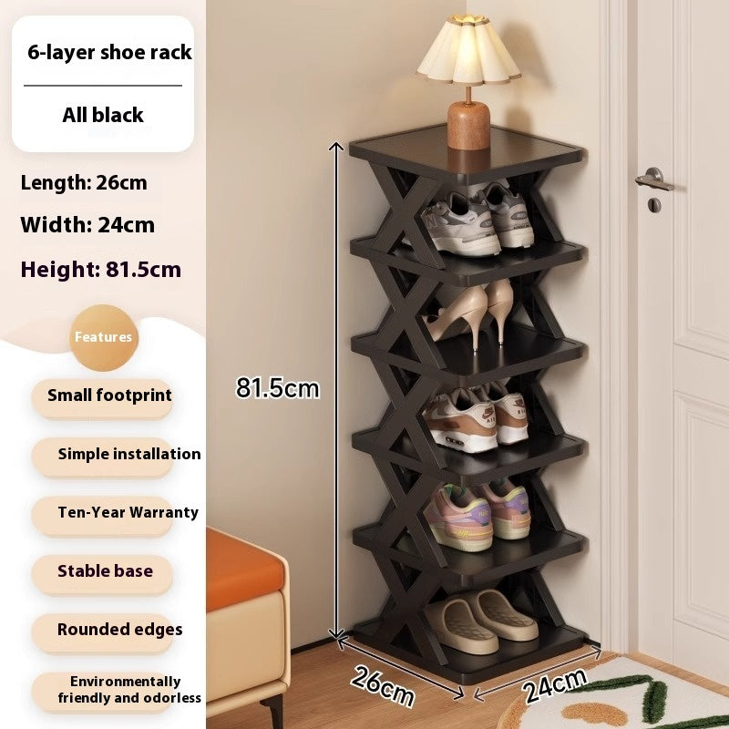 Dust-proof Door Narrow Folding Shoe Rack For Small Office Dormitory