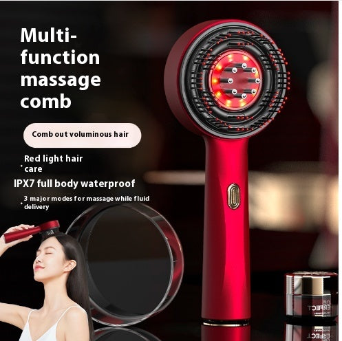 Home Scalp Drain Comb Red Light Anti-slip Hair Care Multi-functional Massage Comb