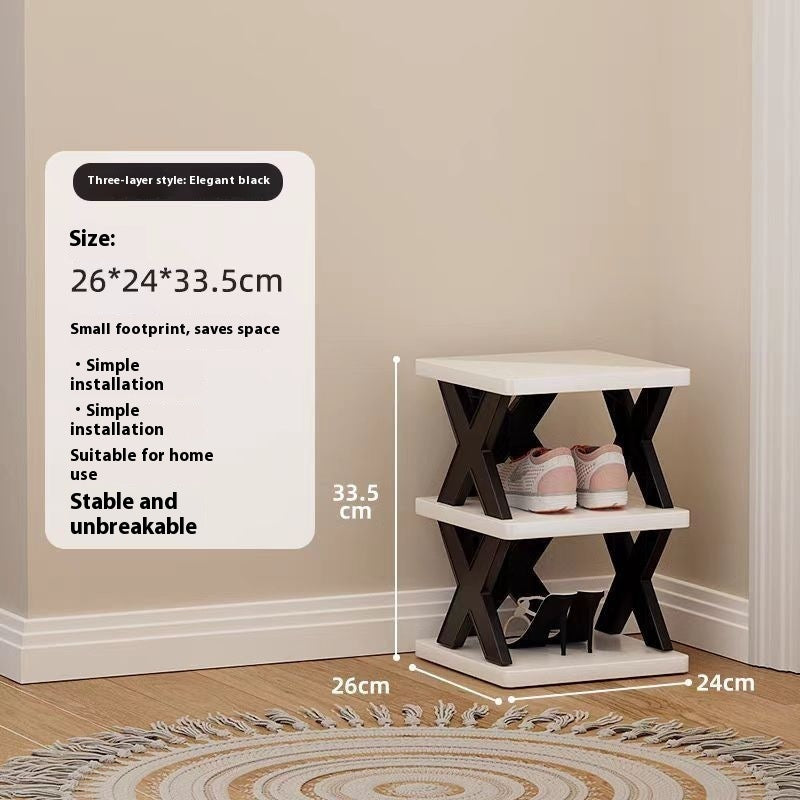 Dust-proof Door Narrow Folding Shoe Rack For Small Office Dormitory