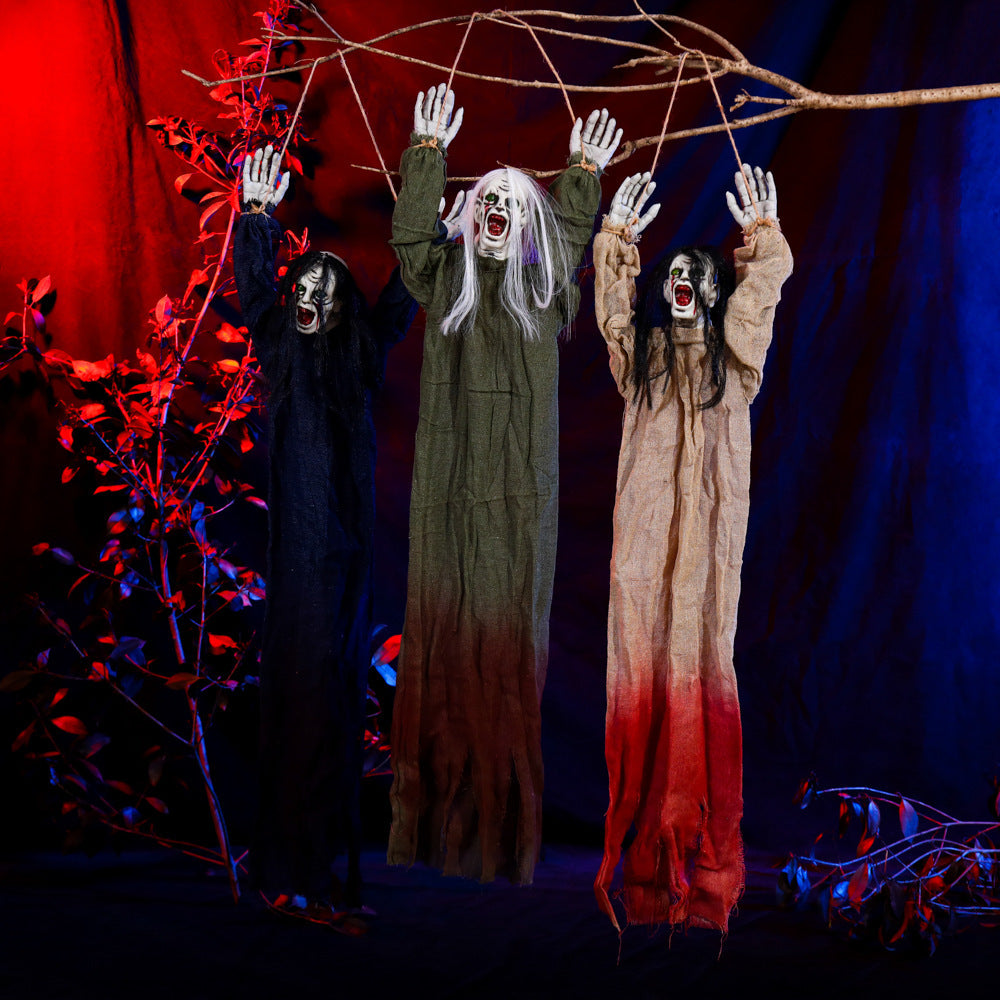 Decorazione di Halloween appesa fantasma casa stregata stanza segreta disposizione oggetti di scena