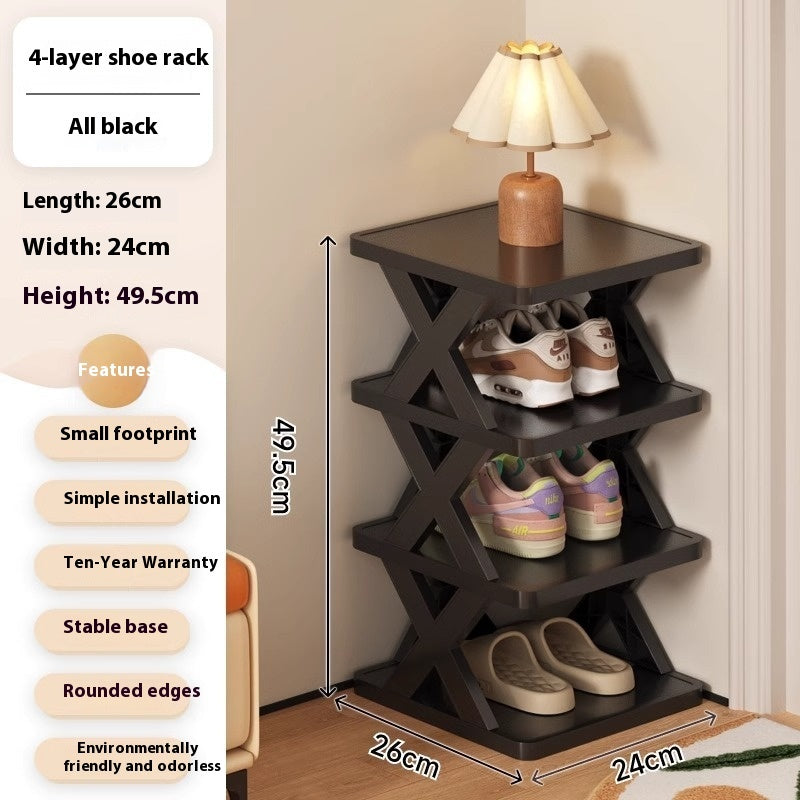 Dust-proof Door Narrow Folding Shoe Rack For Small Office Dormitory