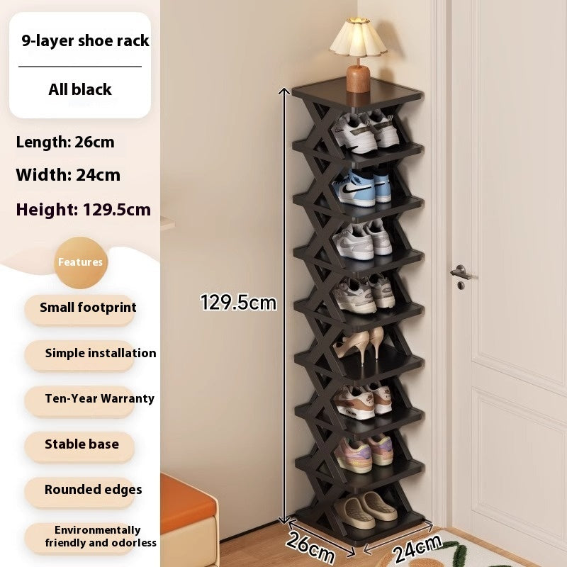Dust-proof Door Narrow Folding Shoe Rack For Small Office Dormitory