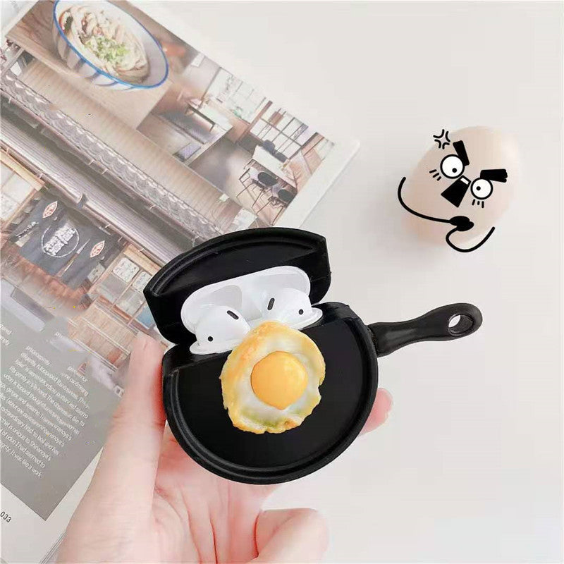 Custodia per auricolari in silicone 3D a forma di croissant per Apple Airpods 1 e 2