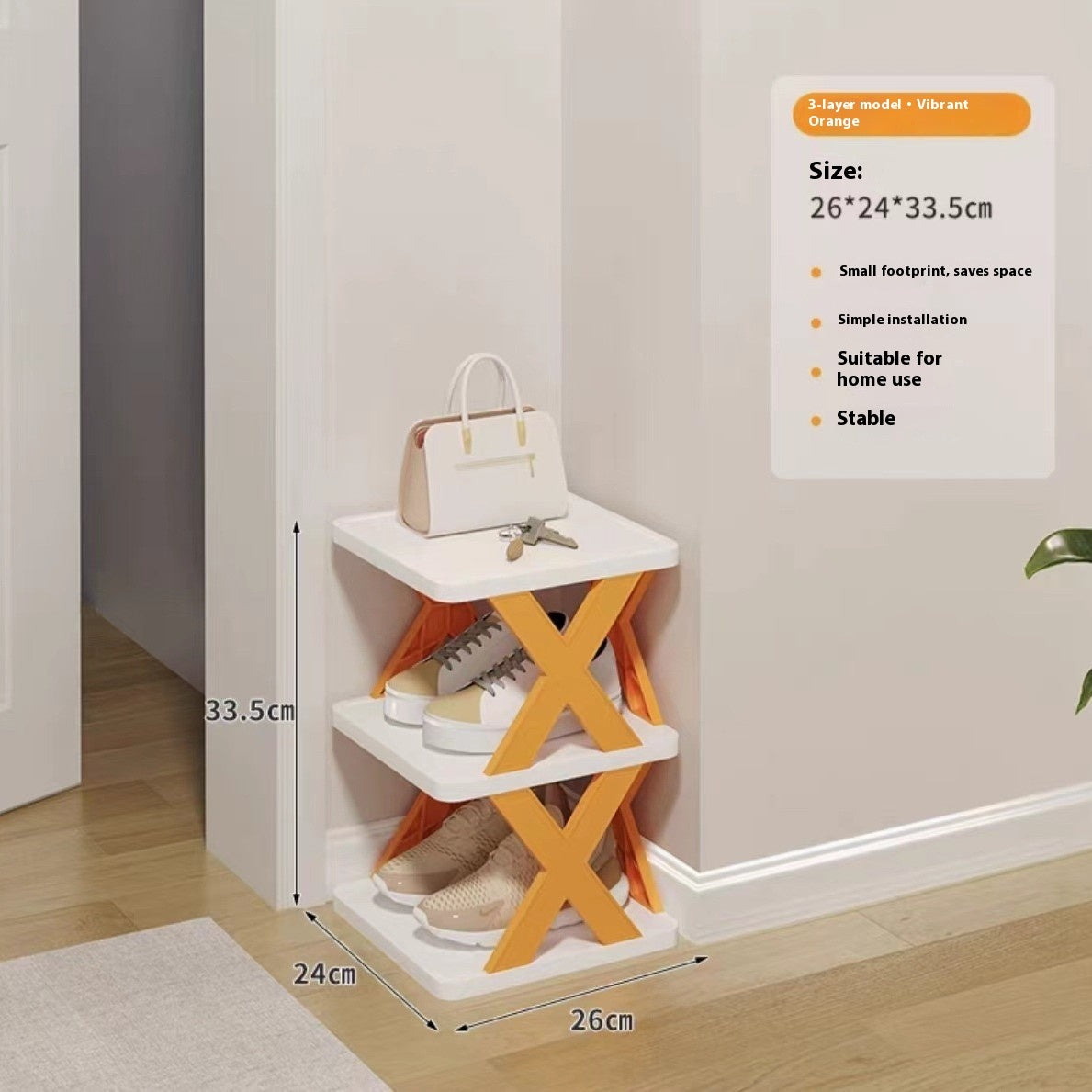 Dust-proof Door Narrow Folding Shoe Rack For Small Office Dormitory