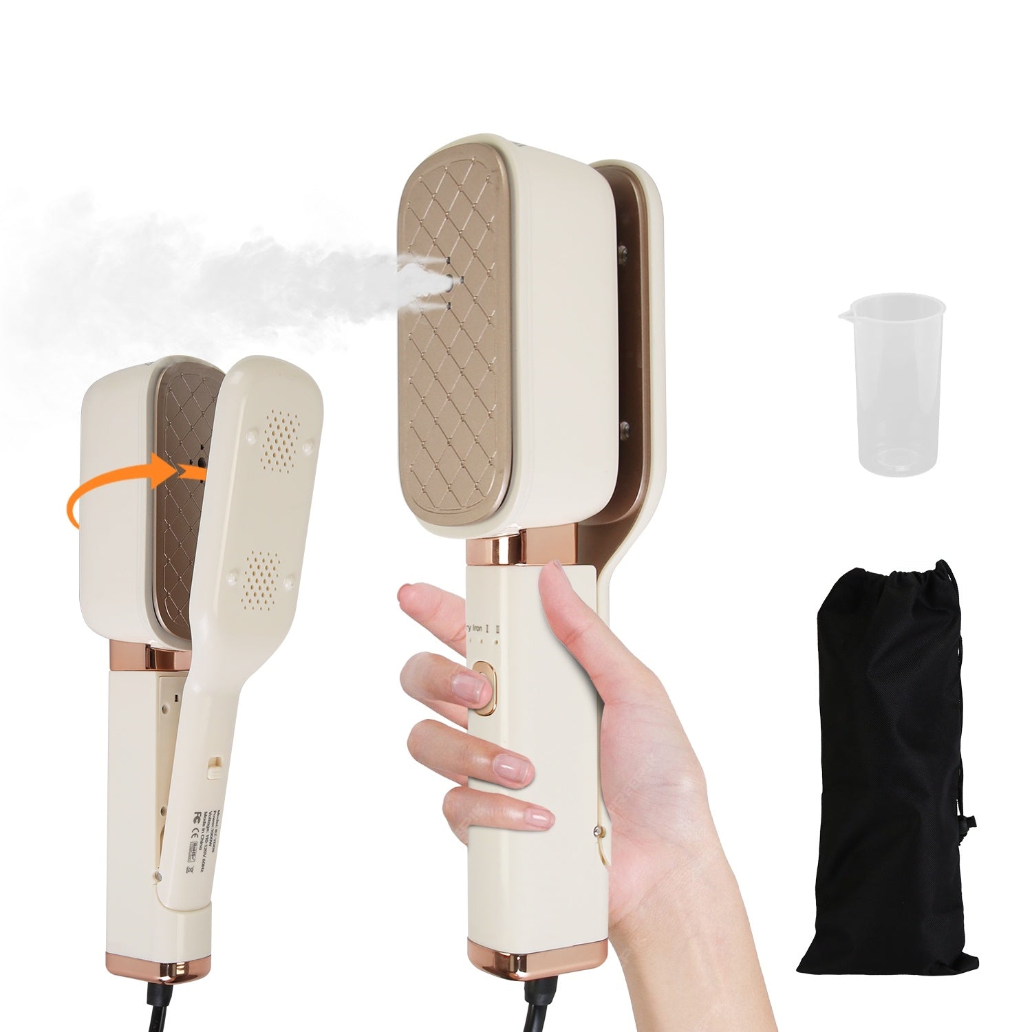 3 In 1 Travel Steamer For Clothes With 180 Degree Flip Head